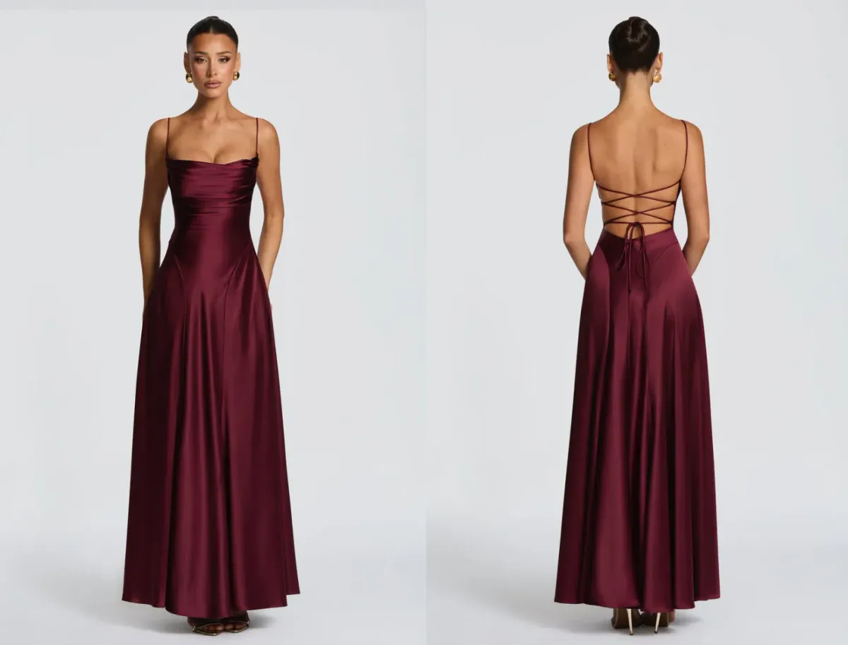Adelina Maxi Dress - Cherry Lacquer (size S)  - Image 2