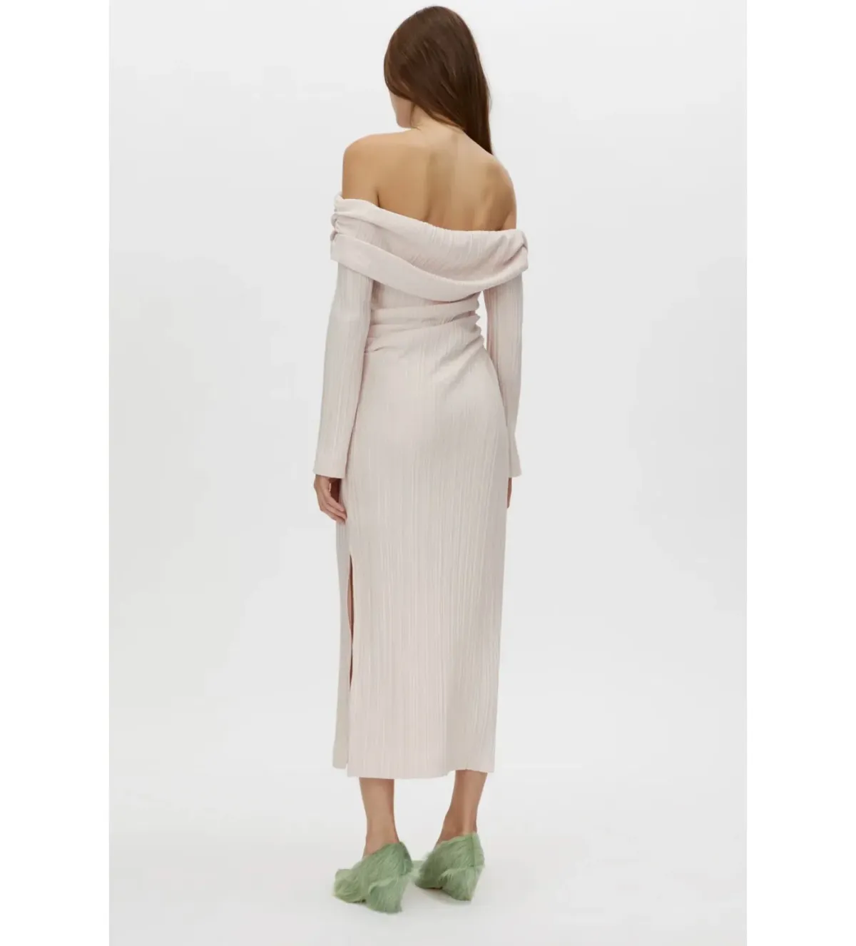 Camilla And Marc Shaw Off Shoulder Dress in Ice Pink Size AU12 - Image 3