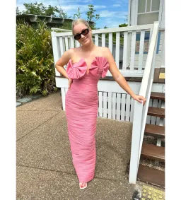 Rachel Gilbert Jensen Gown Pink Size 3/AU 12 for rent on The Volte - image 2