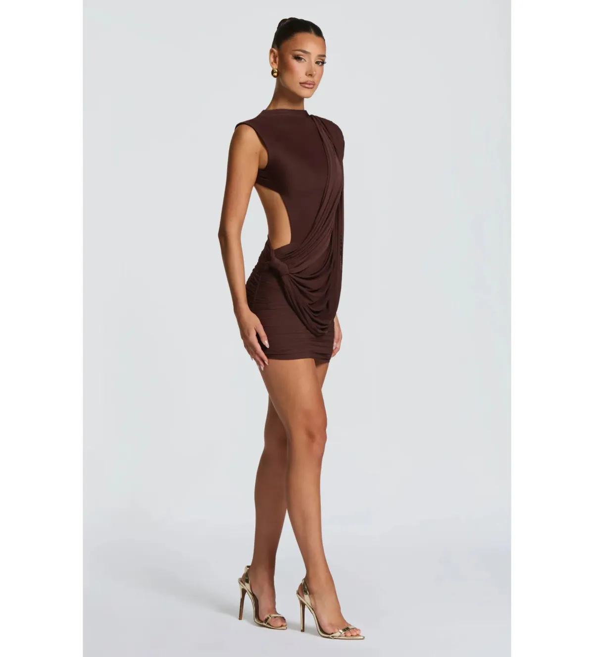 Baby Boo Mireya Mini Dress Plum Brown Size XS / AU 6  - Image 4
