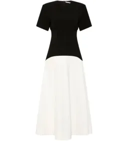 Rachel Gilbert Dover Midi Dress Black/White Size 2/AU 10 for rent on The Volte - image 1