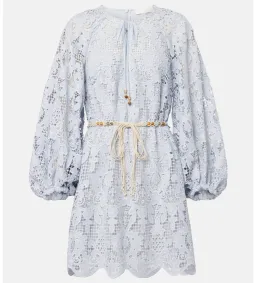 Zimmermann Coco Lace Tunic Mini Dress Blue Size 2/AU 10 for rent on The Volte - image 4