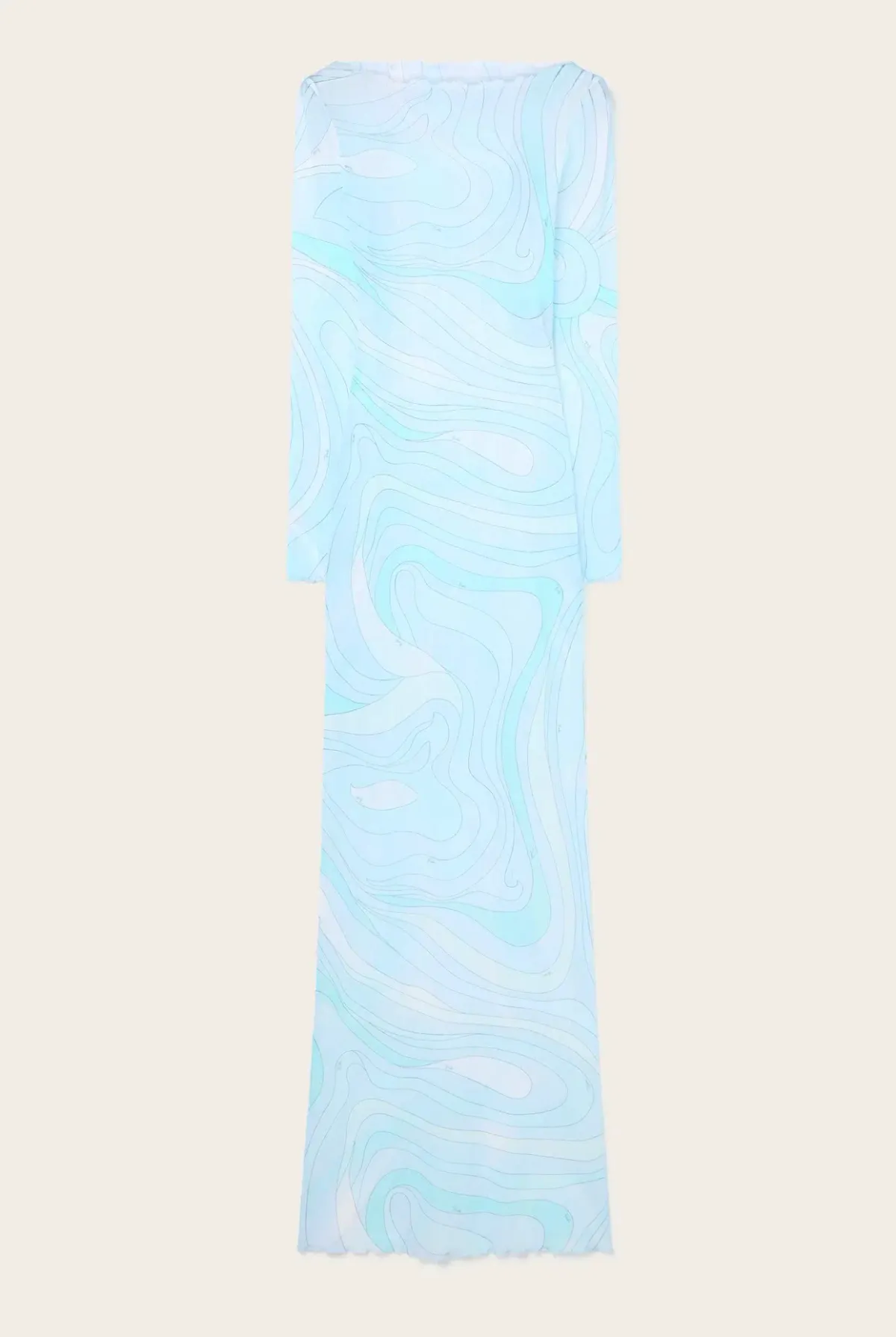 PUCCI - MARMO PRINT TULLE LONG DRESS - Image 4