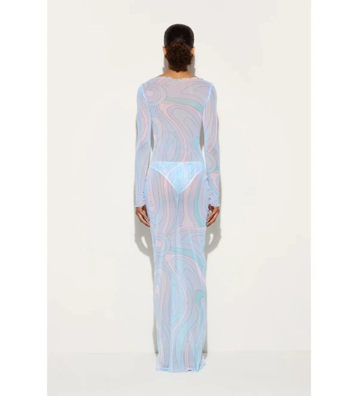 Pucci Marmo Print Tulle Long Dress Size 6 - Image 2