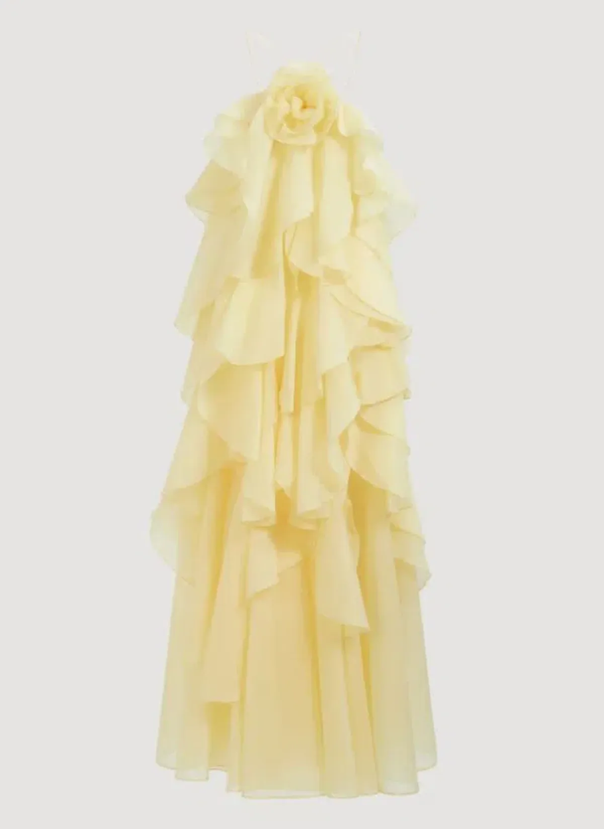Aje Pandorea Layered Maxi Dress in Butter Yellow Size 10 - Image 2