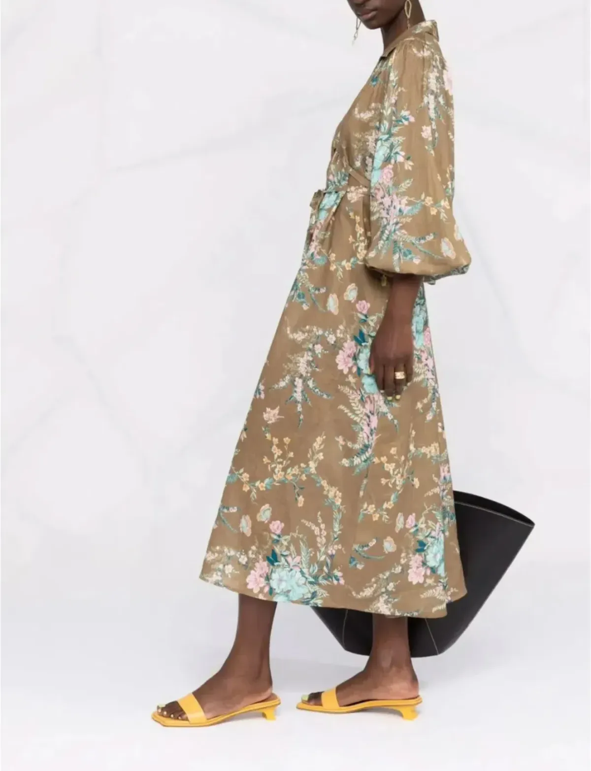 ZIMMERMANN CASSIA WRAP TIE MIDI DRESS SIZE 1/ AU10 - Image 5