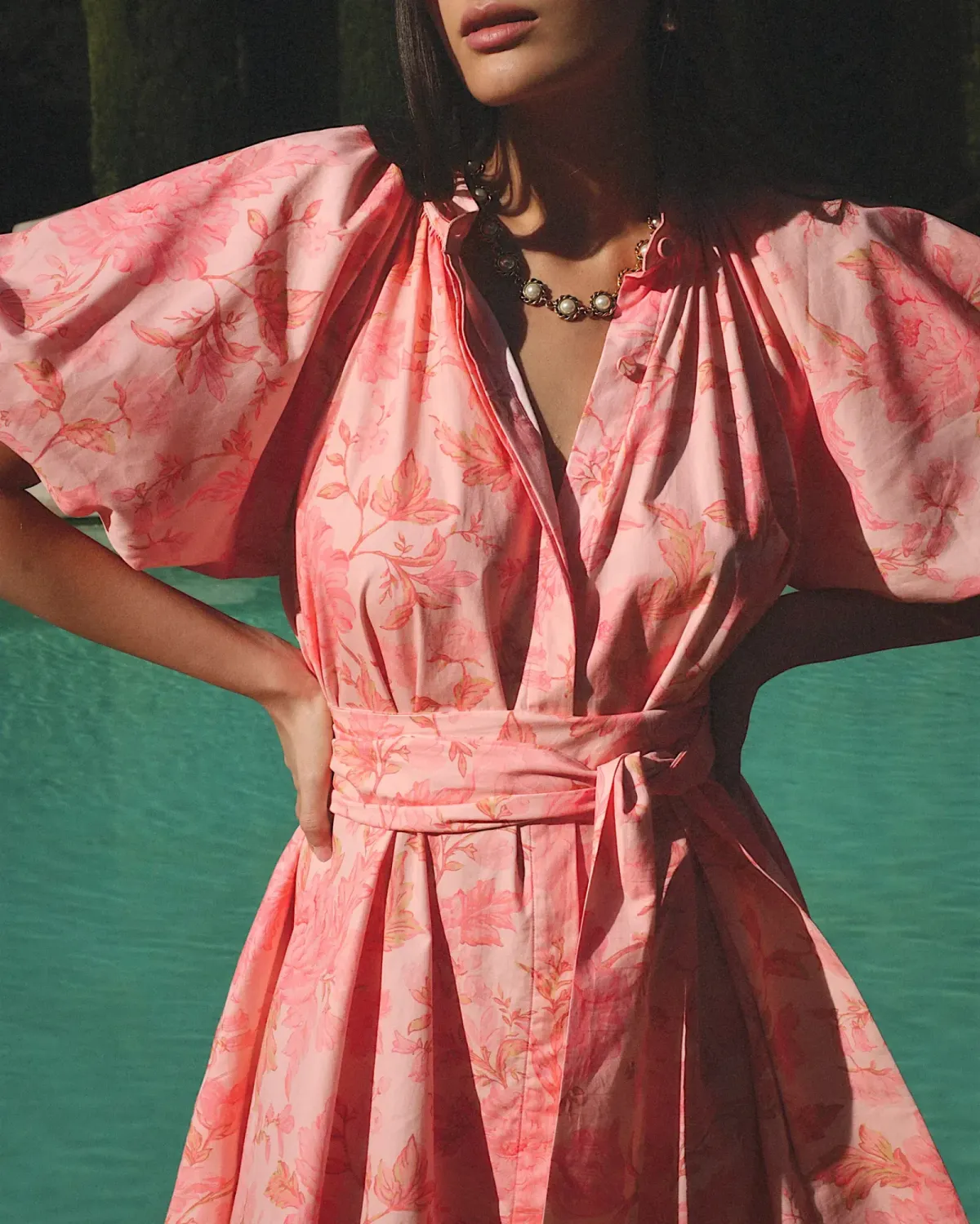 Morton Mac Lucia Dress Blush Rose One Size/ Petite Length - Image 3