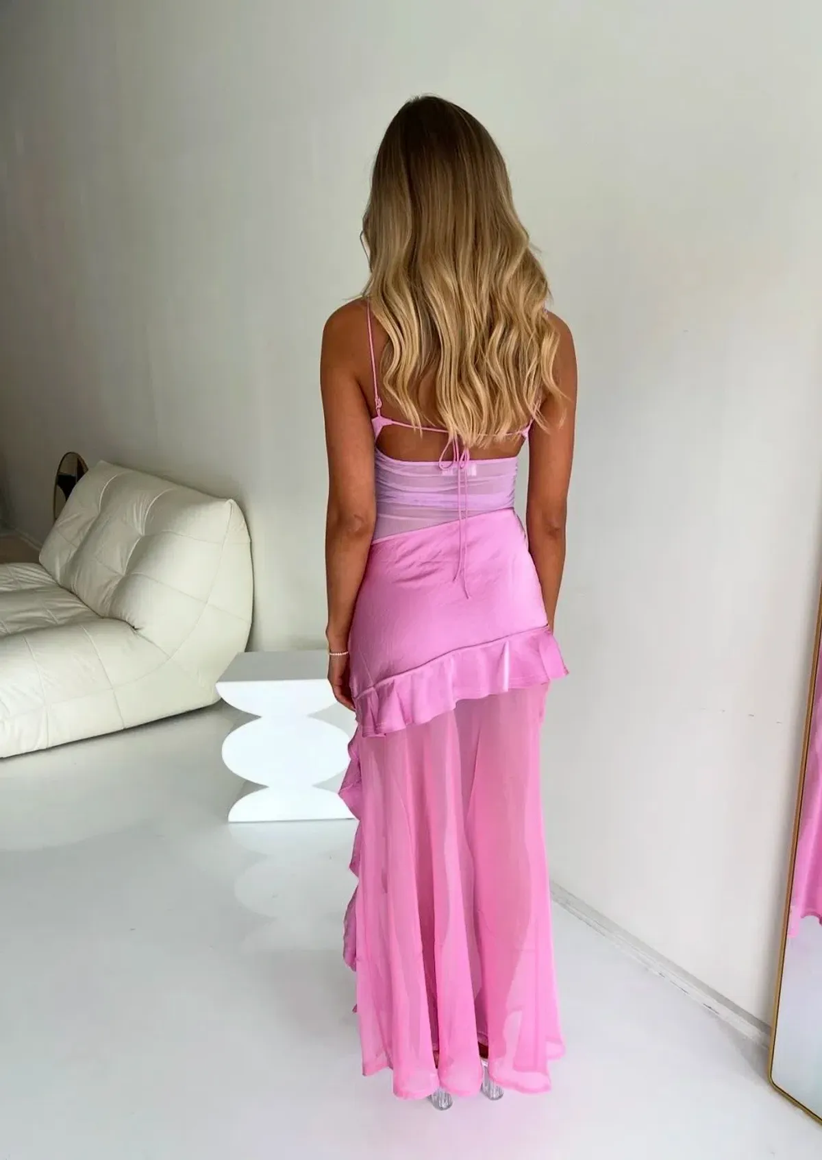 BENNI Delilah Maxi Dress In Bubblegum Pink | Size AU 10 - Image 2