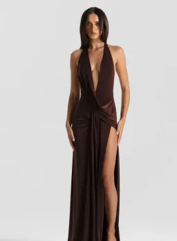 Natalie Rolt Winona Gown brown 8 for rent on The Volte - image 1