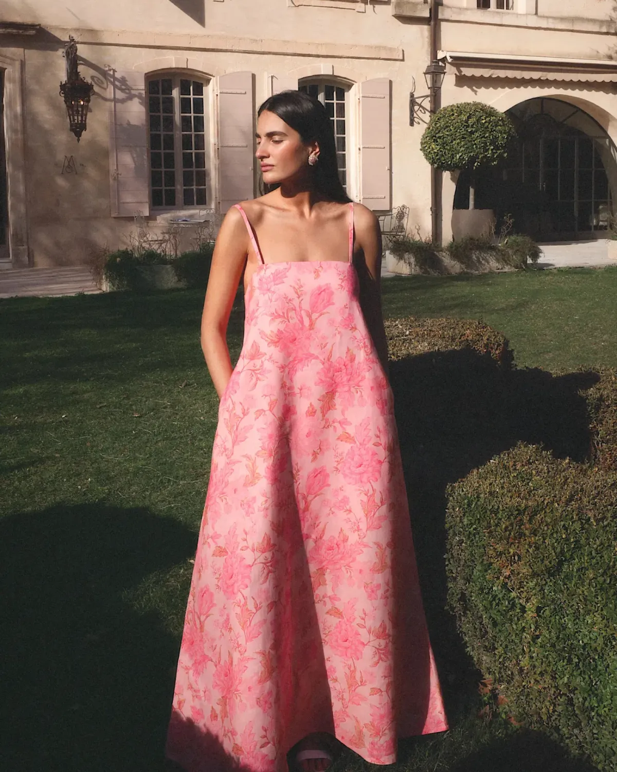 Morton Mac Camilla Maxi Dress Blush Rose Size M - Image 2