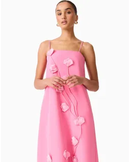 Elliatt Nolana Floral Applique Gown Pink Size L for rent on The Volte - image 4