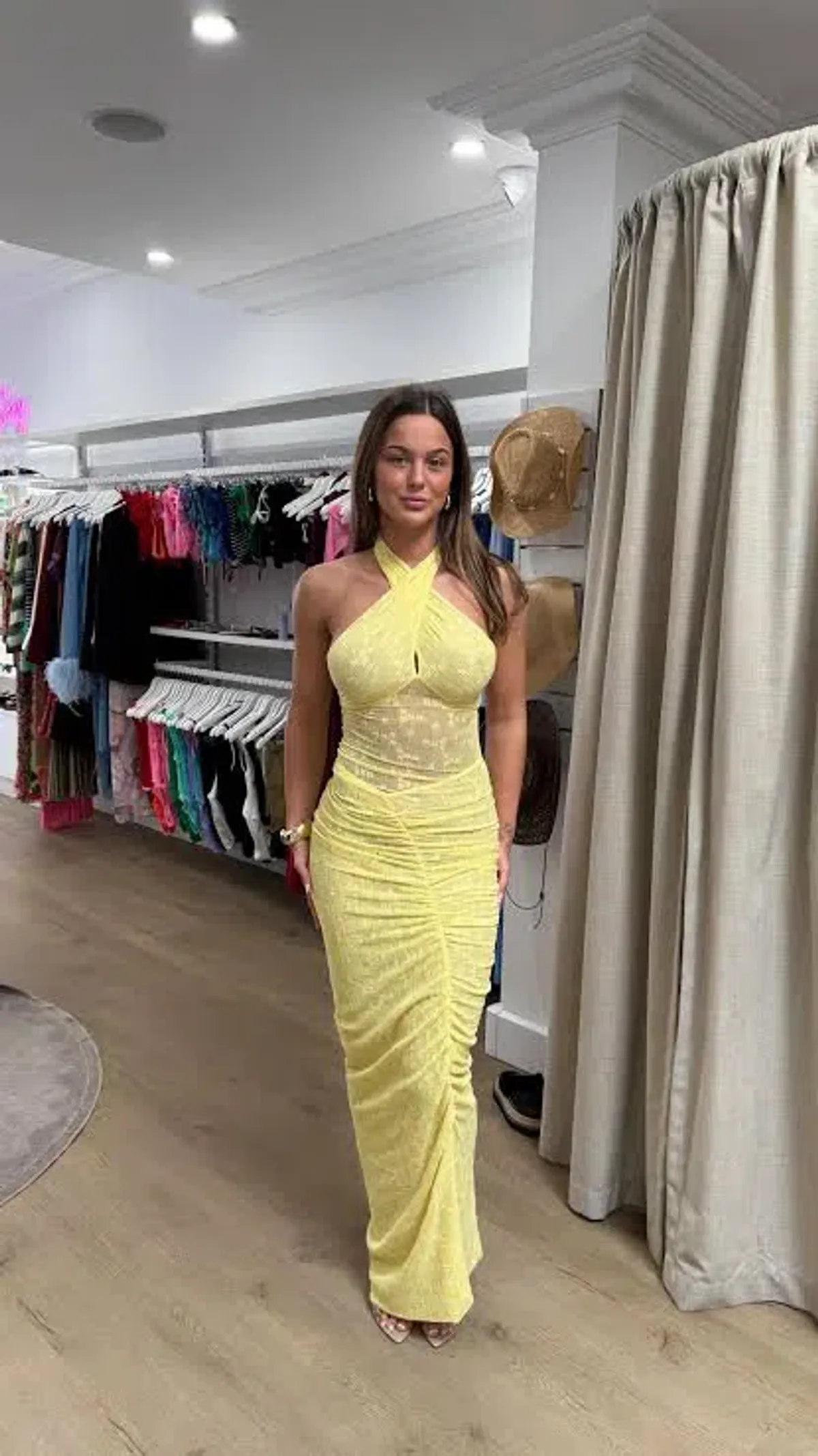 BENNI Hudson Lace Maxi Dress In Butter | Size AU 12 - Image 4