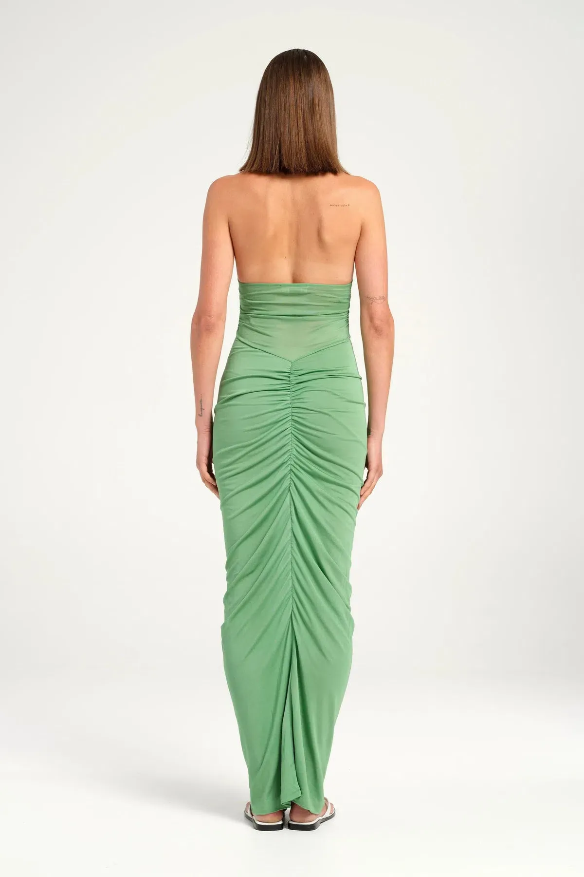 BENNI Pierre Maxi Dress In Forest Green | Size AU 8 - Image 4