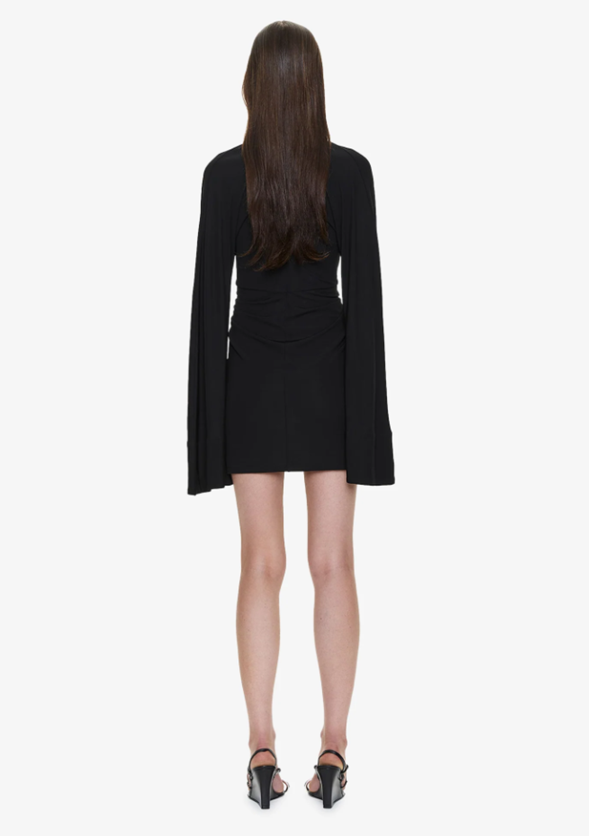 Christopher Esber Salacia Ruched Long Sleeve Mini Dress Black Size 6 - Image 2