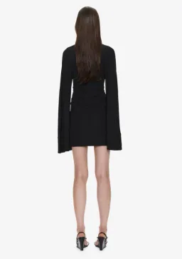 Christopher Esber Salacia Ruched Long Sleeve Mini Dress Black Size 8 for rent on The Volte - image 2