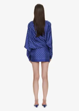 Christopher Esber Bandana Pareo Cutaway Dress indigo bandana print Size 6 for rent on The Volte - image 2
