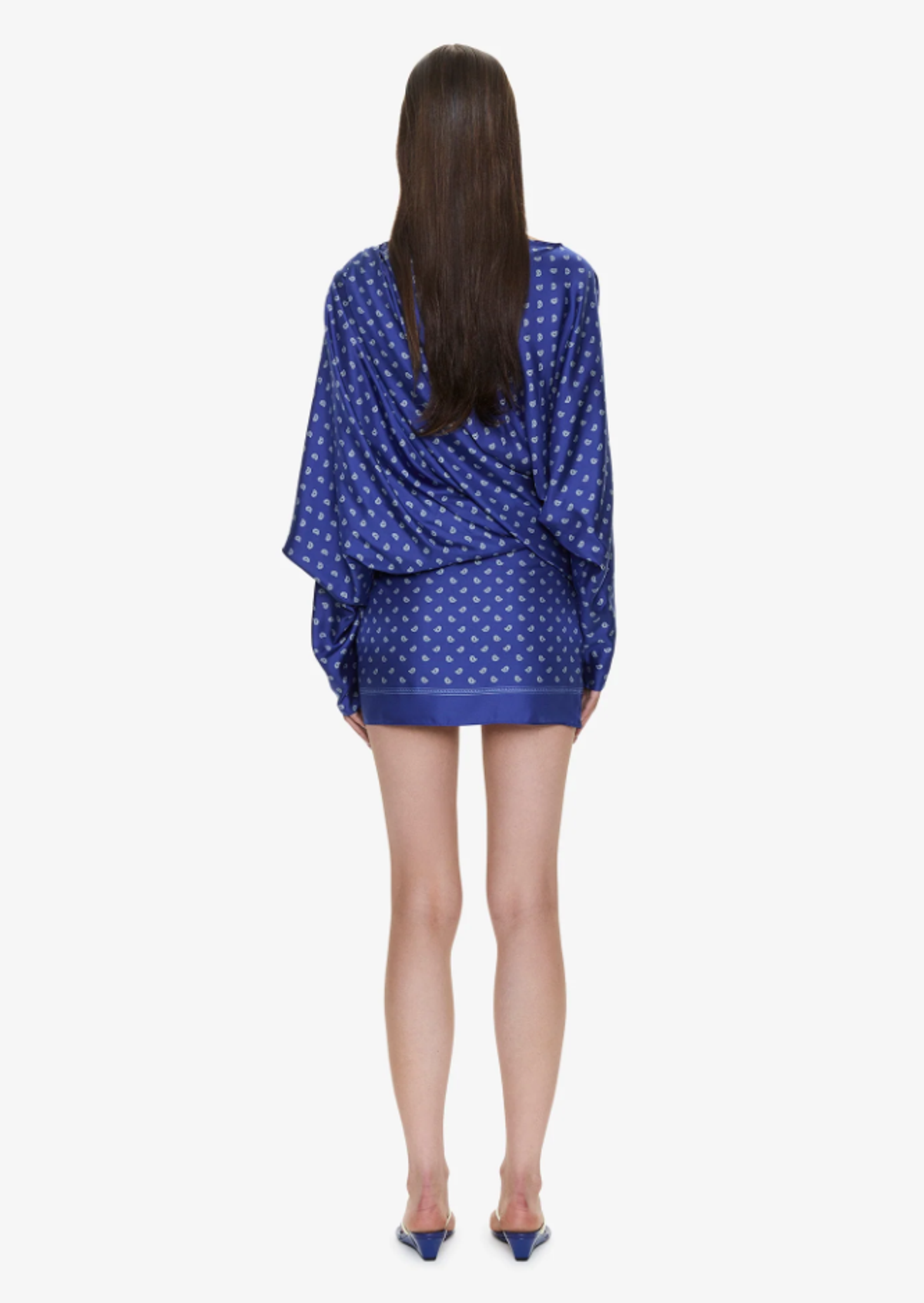 Christopher Esber Bandana Pareo Cutaway Dress indigo bandana print Size 10 - Image 2