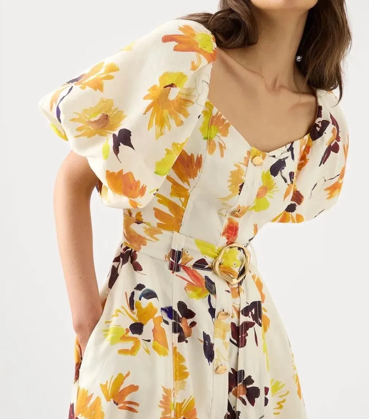 Aje Soleil Belted Midi Dress size 12 - Image 3