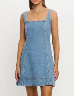 Kivari Oriana Denim Mini Dress size 12 for rent on The Volte - image 5