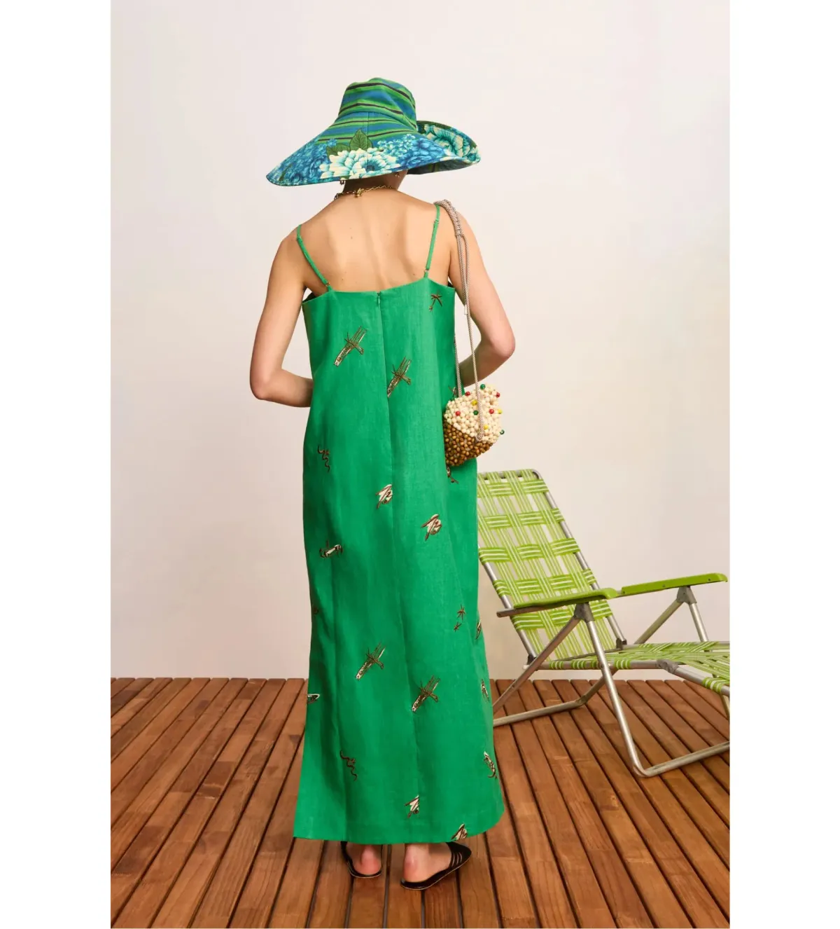 Alemais Wanda Embroidered Midi Dress Green Size 8 - Image 3