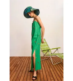 Alemais Wanda Embroidered Midi Dress Green Size 8 for rent on The Volte - image 2