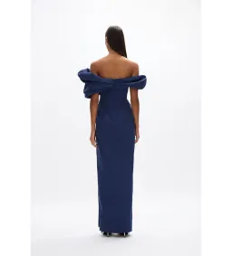 Rachel Gilbert Gia Gown in Navy Size AU10 for rent on The Volte - image 3