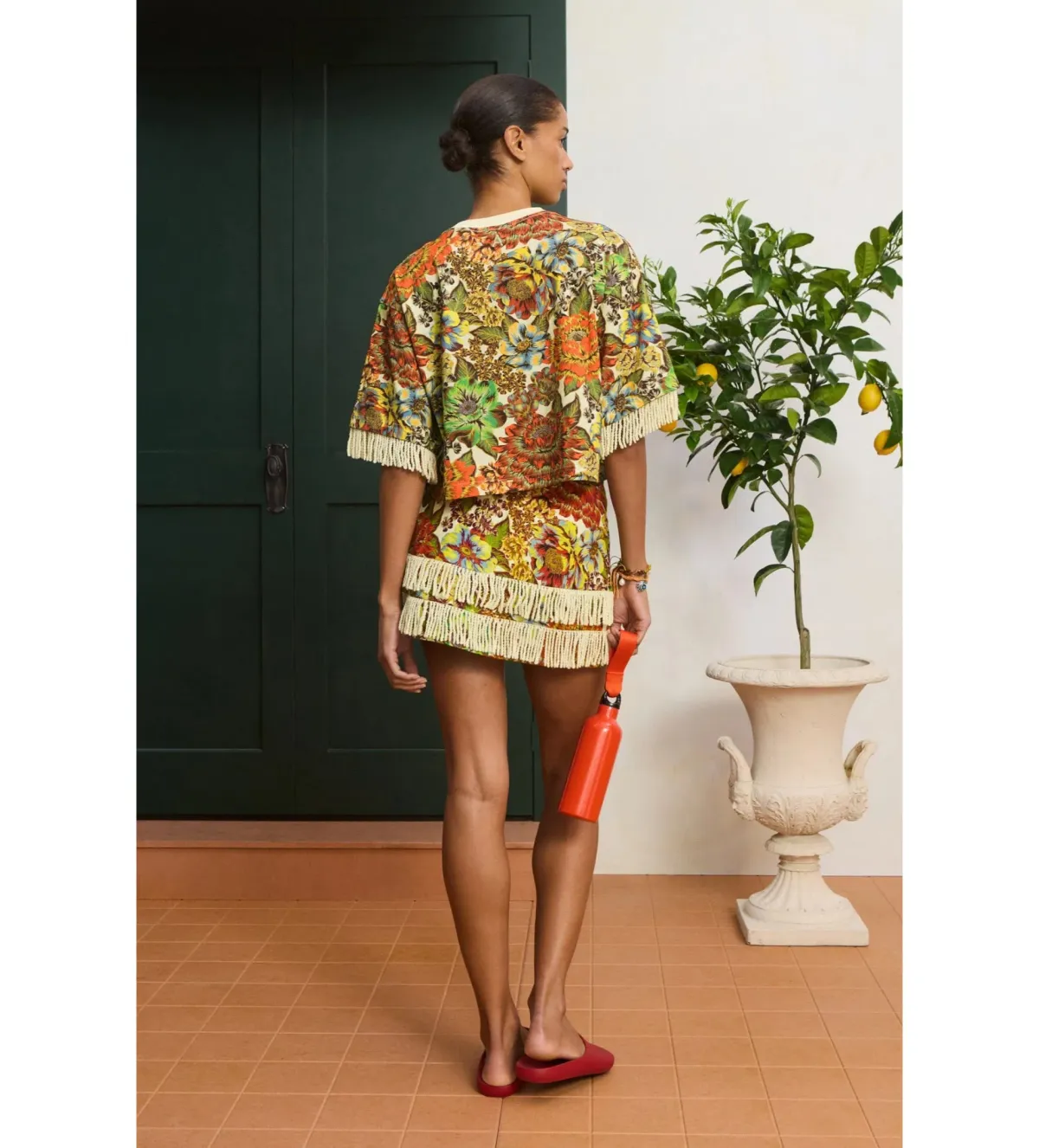 Alemais Lana Cropped Tee and Mini Skirt Set Multi Print Size 6 - Image 3