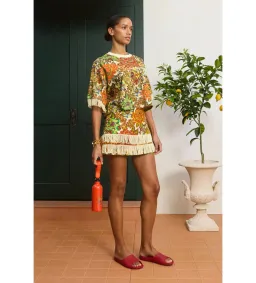 Alemais Lana Cropped Tee and Mini Skirt Set Multi Print Size 6 for rent on The Volte - image 2