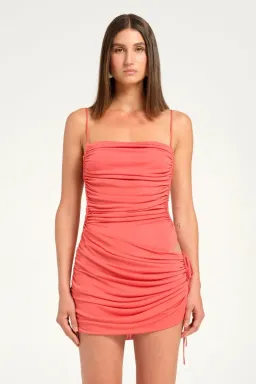 BENNI Tanner Mini Dress In Watermelon | Size AU 6 for rent on The Volte - image 1