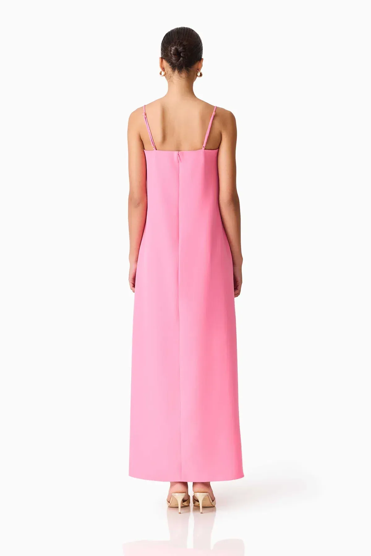 Elliatt Nolana Floral Applique Gown in Pink S/AU 8 - Image 4
