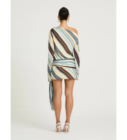 Benni Elise Mini Dress in Ocean Stripe Size AU10 for rent on The Volte - image 4