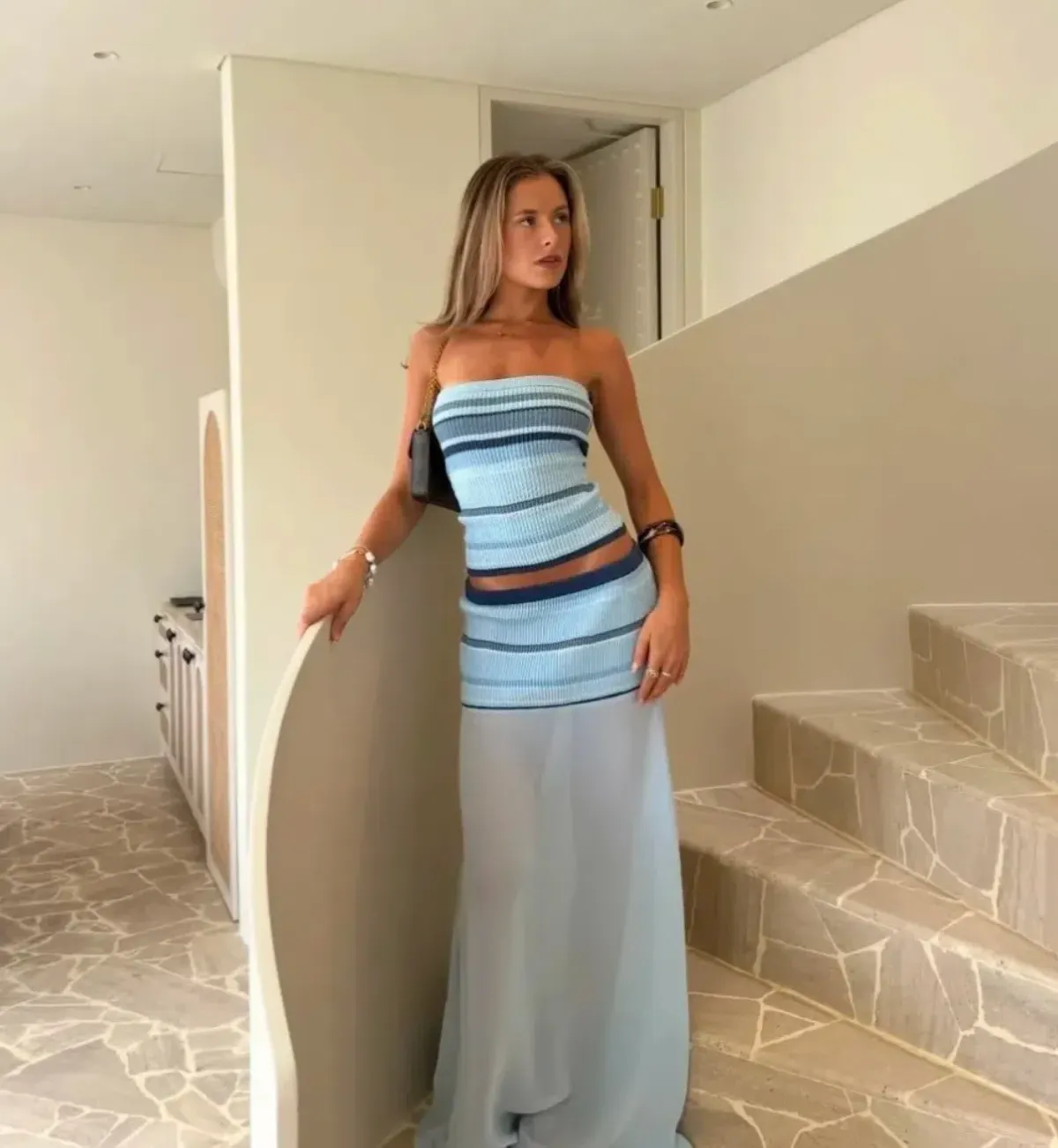 DESERO JACARE SARDINIA SET IN BLUE SIZE XS - Image 4