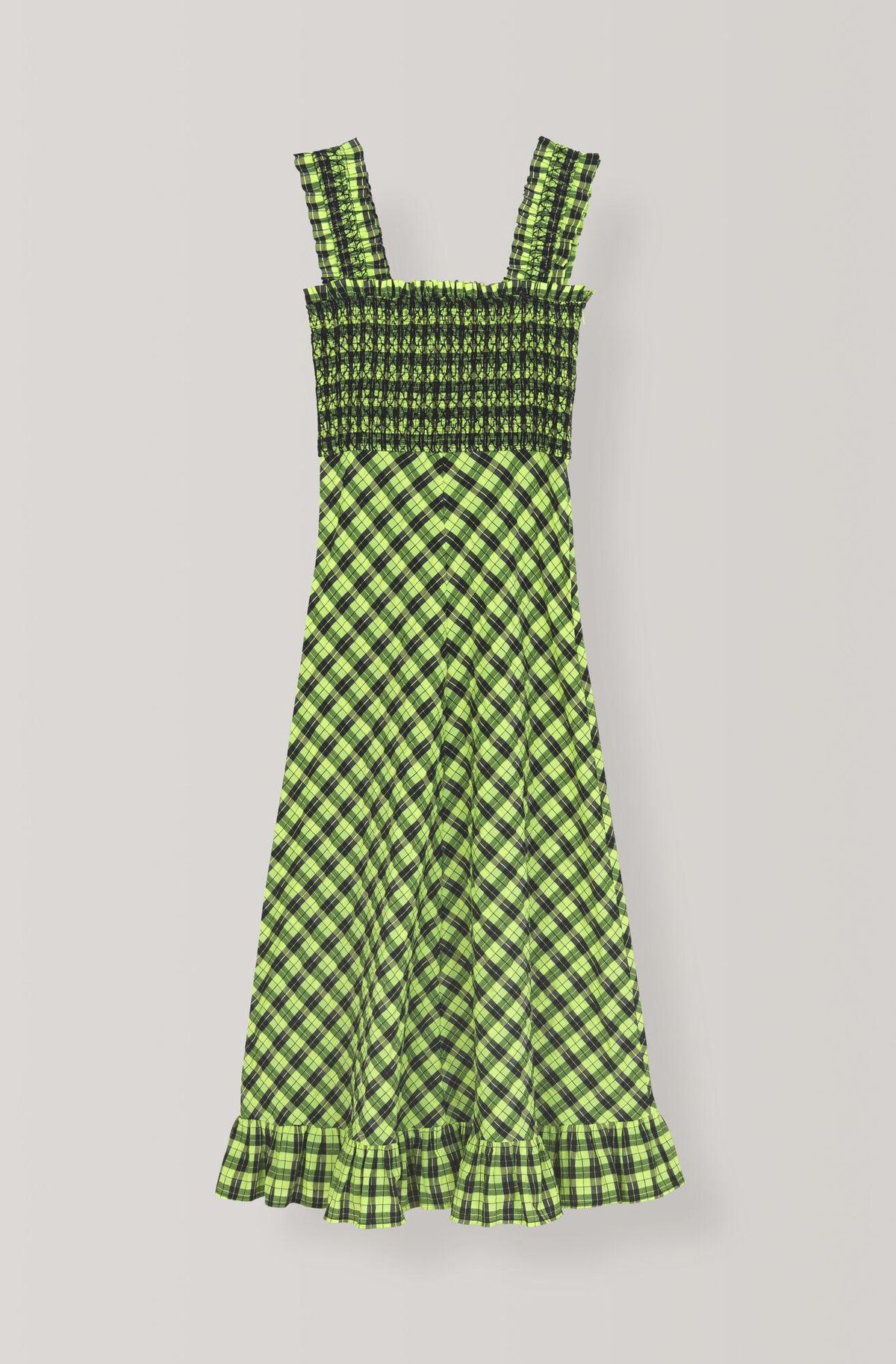 Ganni Seersucker Check Dress - Image 4