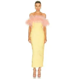 Rachel Gilbert Zion Midi Dress Lemon Yellow 2/AU10 for rent on The Volte - image 5