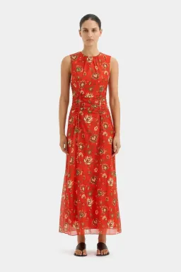 Sir the Label Reyes Ruched Midi Dress for rent on The Volte - image 1