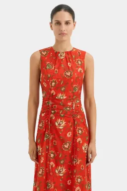 Sir the Label Reyes Ruched Midi Dress for rent on The Volte - image 4