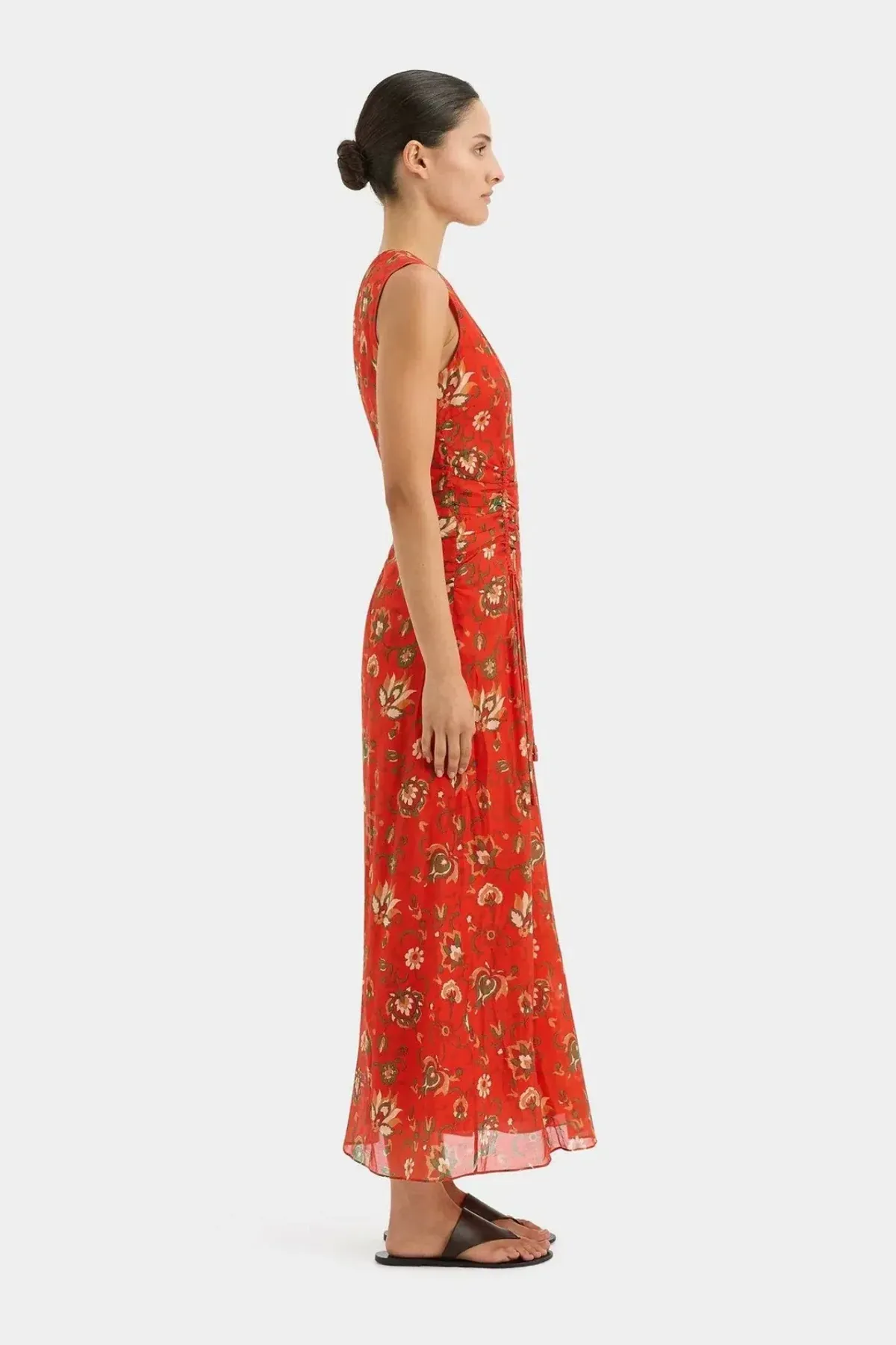 Sir the Label Reyes Ruched Midi Dress - Image 3