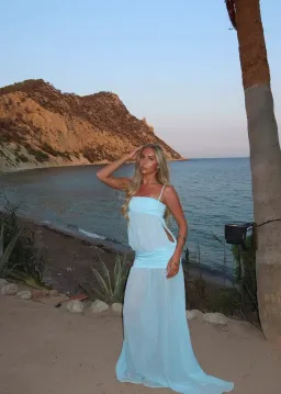Ance Gria Romeo Gown Aqua size XS for rent on The Volte - image 10