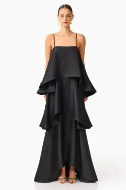 ELLIATT TILLY TIERED MAXI DRESS IN BLACK SIZE S (8-10 AU) for rent on The Volte - image 1