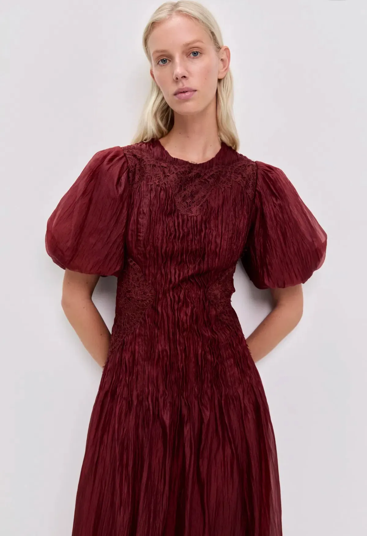 Aje Ophelia Lace Midi Dress - size 8 - Image 2