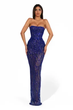 Albina Dyla - Embellished Strapless Gown for rent on The Volte - image 1