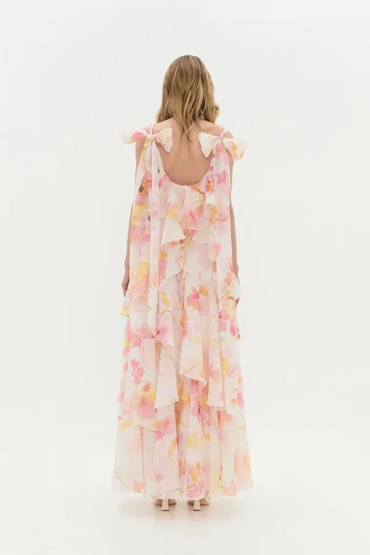 🌸New AJE Gracie Tiered Ruffle Maxi Dress – Wildflowers Floral Pink 10 AU 🌸 - Image 2