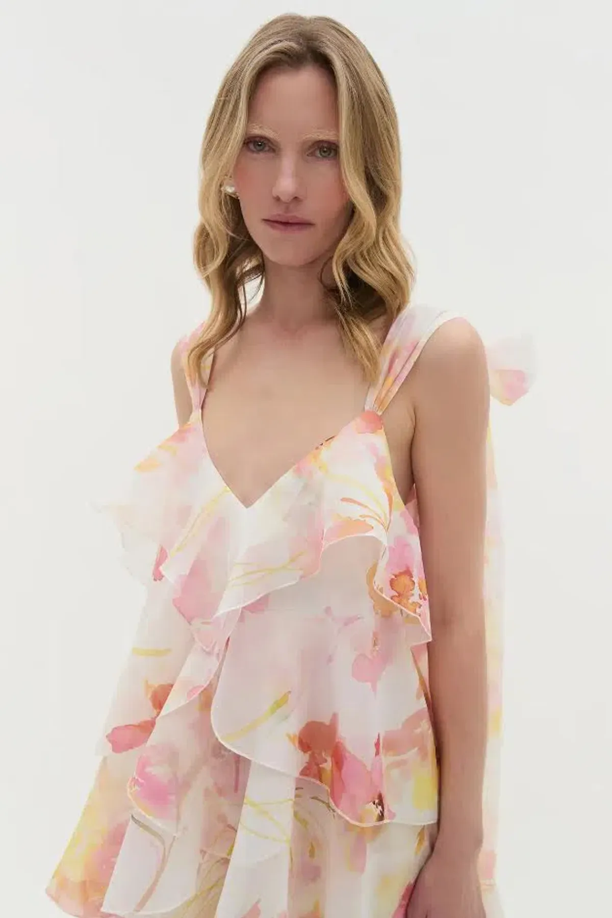 🌸New AJE Gracie Tiered Ruffle Maxi Dress – Wildflowers Floral Pink 10 AU 🌸 - Image 5