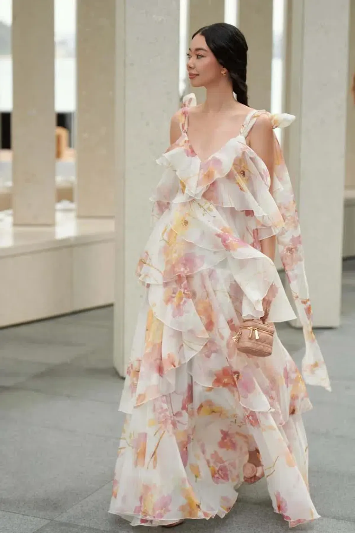 🌸New AJE Gracie Tiered Ruffle Maxi Dress – Wildflowers Floral Pink 10 AU 🌸 - Image 7