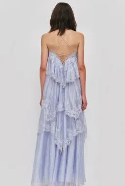 AJE- Ophelia Lace Gown- Blue- Size 8 for rent on The Volte - image 6