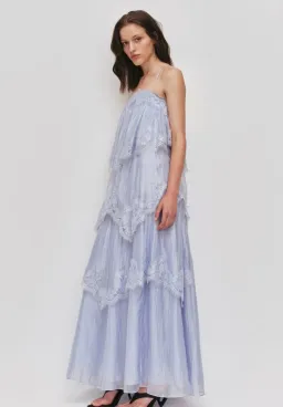 AJE- Ophelia Lace Gown- Blue- Size 8 for rent on The Volte - image 4