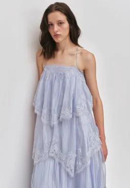 AJE- Ophelia Lace Gown- Blue- Size 8 for rent on The Volte - image 3