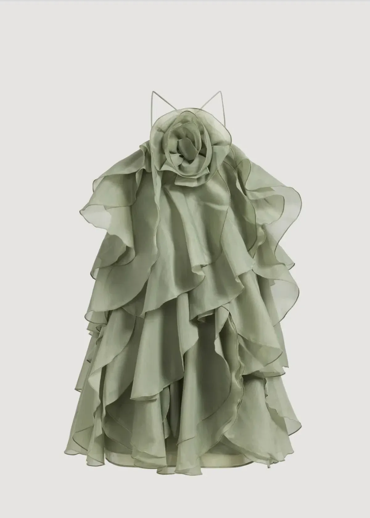 AJE- Pandorea Layered Mini Dress- Moss- Size 10 - Image 4