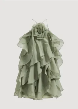 AJE- Pandorea Layered Mini Dress- Moss- Size 10 for rent on The Volte - image 4