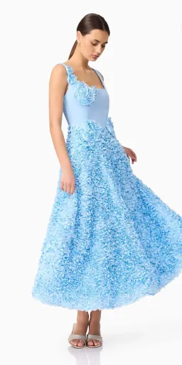 Elliatt- Kaia Floral Maxi Dress- Blue- Size XL for rent on The Volte - image 4